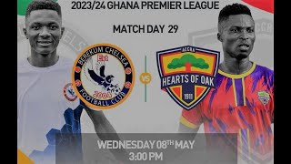 LIVE COMMENTARY:  BEREKUM CHELSEA FC VS ACCRA HEARTS OF OAK SC [GHANA PREMIER LEAGUE - MATCHDAY 29]