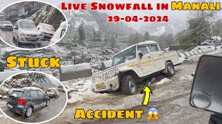 Sliding cars in Manali | Over 600+ cars stuck in Atal Tunnel 😰| April ending ma Extreme Snowfall 😱