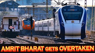 AMRIT BHARAT gets OVERTAKEN by VANDE BHARAT, DOUBLE DECKER, UDAY, BRINDAVAN Express