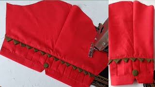 4 मिनट मैं त्यार sleeves design easy method।। beautiful sleeves design for blouse