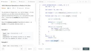 LeetCode 1658. [Medium] Minimum Operations to Reduce X to Zero