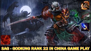 SAG - GODKING NEW KID DOTA GOD CARRY GAME PLAY RANK 22 IN CHINA