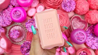 ★Immersive ASMR Soap★Relaxing Soap Cutting, Crushing, and Crafting with Glittery Foam and Starch★