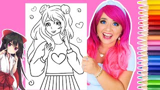 Coloring Anime Girl Kawaii Coloring Page | Prismacolor Colored Pencils