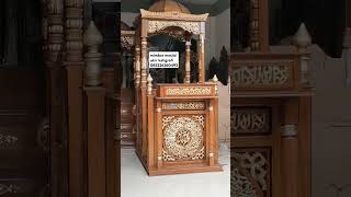 mimbar masjid kayu jati mimbar ornament ukir kaligrafi mimbar masjid ready stock