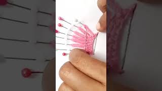 woven picot stitch tutorial - flower petal - 3D embroidery #short #shorts #shortsvideo