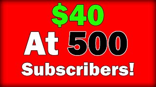 $40 Giveaway at 500 Subscribers!