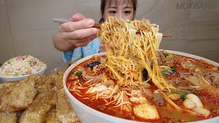 титр) Spicy Malatang Noodles Guobaorou Ham egg fried rice Lamb beef dumpling REAL SOUND ASMR MUKBANG