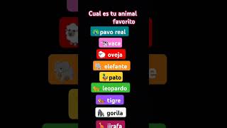 Cuál es tu animal favorito?