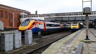 East Midlands Trains H.S.T powers out of Leicester.