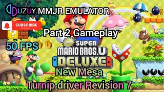 50 FPS Playable | New Super Mario Bros U Deluxe | Uzuy mmjr Emulator on android.Part 2 Gameplay