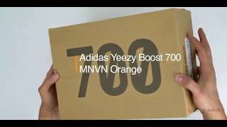 Adidas Yeezy Boost 700 MNVN Orange First detail look and unboxing Yankeekicks / Snkrsden