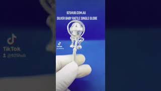 Silver Baby Rattle single globe