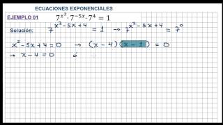 ECUACIONES EXPONENCIALES   Ejercicios resueltos 04