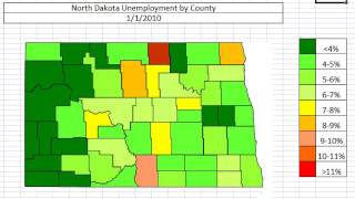 Map: North Dakota Unemployment October 2013