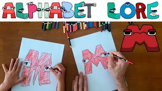 How To Draw Alphabet Lore - Letter M - Easy Drawing Tutorial for Beginners