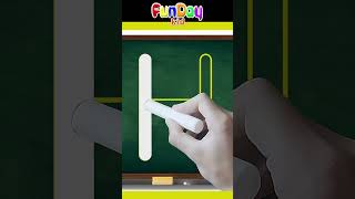 How to Write Letter H - Teaching Writing ABC for Preschool  Toddlers & Kids - FunDay Kid