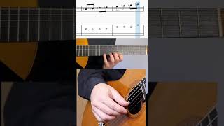 G major scale tab and sheet music - classical guitar #shorts