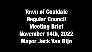 November 14th, 2022 Regular Council Meeting