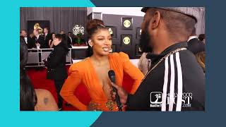 Victoria Monet on her first Grammys Carpet