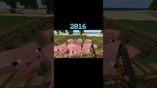 Minecraft farm 2013 vs now #minecraft #nostalgia #meme