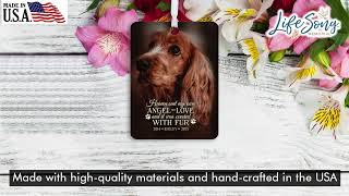 Personalized Vertical Ornament Pet Memorial Heaven Sent My Own_Loss of Pet Keepsake 28111