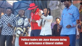 Joyce Wamama performance forced Kalonzo Musyoka and other leaders to join her on stage.