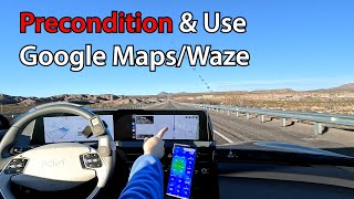 How to Precondition 🔋 & Use Google Maps/Waze in the Kia EV6 (E-GMP)