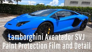 We apply PPF to this Blu Nil Lamborghini Aventador SVJ!!