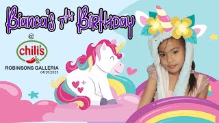 BIANCA'S 7th BIRTHDAY @ CHILI'S ROBINSONS GALLERIA | BIANCAKE