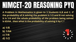 If the probability of A solving the problem is 1/2 and B not solving it is 1/4 and solved is 63/64