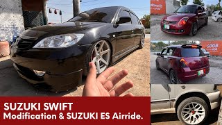 Mehran on 15 inch / Suzuki swift modifications and Es on air ride