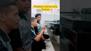 Cara melekatkan marmer terlepas  #shortsvideo #shortvideo #shorts #short #shortsfeed #shortsviral