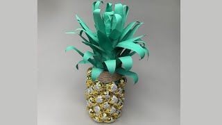 Ананас Тинкер в подарок на день рождения 🍍🎁 | Креативная упаковка бутылки своими руками