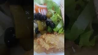 Lunch for today's fish fillet with vegetables salad #viral #shortvideo #yummyfood #asmr  #ytshort