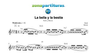 Partitura "La bella y la bestia" Reik y Morat