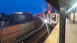 MTA New York City Subway: BMT Myrtle Av Line: Myrtle Av-Bway Bound R160A-1 (M) Train @ Wyckoff Av