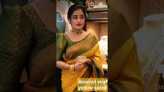 @Campuswedding collections -saree review || Anumol's yellow trending saree💛❤️‍🔥