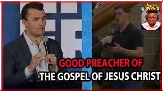 Charlie Kirk  End up Preaching  And Introduce Jesus Christ as SAVIOR Vote Democrat