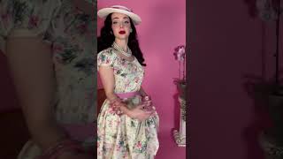 New dress? Why not FOUR!🤭 #1950sfashion #floraldress #pinkdress #vintagedress #vintagestyle #retro