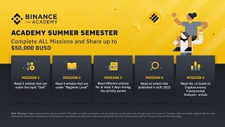 BINANCE SUMMER SEMESTER EVENT LEARN AND EARN | BINANCE NEW EVENT LEARN AND EARN | LEARNANDEARN EVENT