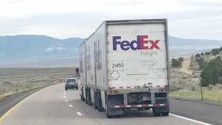 FED EX DRIVER SMOKING CIG DRIVING WITH ONE HAND