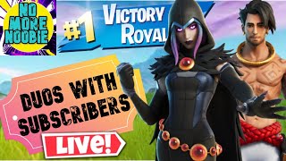 LIVE Stream Playing Fortnite Duos with Subscribers + Can we get my first win on stream?🤞🤞