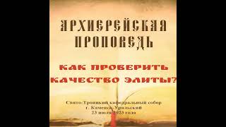 Проповедь Преосвященного Мефодия «Как проверить качество элиты?»