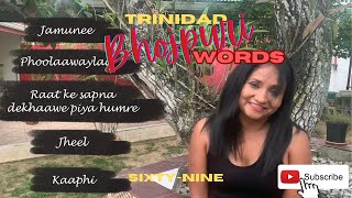 (TRINIDAD BHOJPURI WORDS0 PART SIXTY-NINE