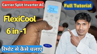 Carrier Split Inverter AC Remote Oparating//Carrier Ac Remote Full Review//Remote Full Review