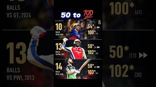 Fastest 50 runs to 💯 for RCB #rcbforever #viratkohli #shortsfeed #dream11 #recordipl #ipl2024winner