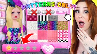 ONLY USING PATTERNS for DRESS TOP IMPRESS Outfits to WIN! in Roblox