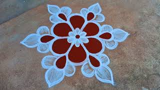 panguni madham simple3*2 flowerkolam#simplerangoli#trendingrangoli beautiful@kaalaithendralrangoli