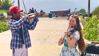 FLOWERS - Miley Cyrus / Avelina Kushnir TRIED playing with STRANGER on Street